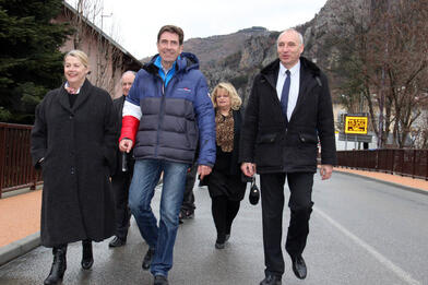 Aménagement rural – Inauguration du réaménagement de l'entrée sud de Guillaumes Aménagement rural – Inauguration du réaménagement de l'entrée sud de Guillaumes