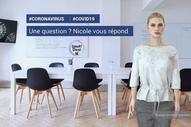 Nicole, un Assistant virtuel utilise l’Intelligence Artificielle pour répondre aux questions liées au COVID 19 Nicole, un Assistant virtuel utilise l’Intelligence Artificielle pour répondre aux questions liées au COVID 19