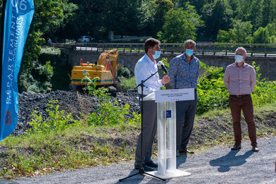 Lancement travaux digue de Puget Théniers Lancement travaux digue de Puget Théniers