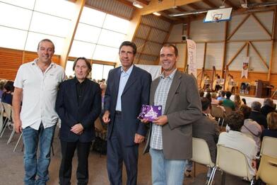 Charles Ange Ginésy entouré de Frédéric Chauvel, Alain Huteau et Mark Sole-Leris Charles Ange Ginésy entouré de Frédéric Chauvel, Alain Huteau et Mark Sole-Leris