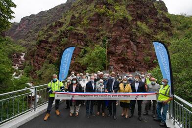 Pierlas – Inauguration des travaux d’élargissement du pont Notre Dame Pierlas – Inauguration des travaux d’élargissement du pont Notre Dame