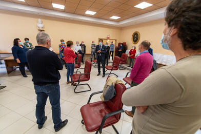 Remise de masques en tissus aux maires de la CCAA Remise de masques en tissus aux maires de la CCAA