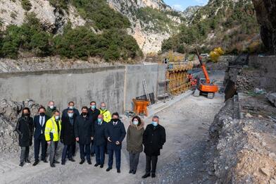 Tempête Alex - Visite des travaux de la RM6102 Tempête Alex - Visite des travaux de la RM6102