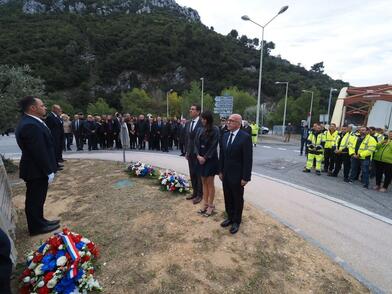 Cérémonie d'hommage aux victimes de la tempête Alex Cérémonie d'hommage aux victimes de la tempête Alex