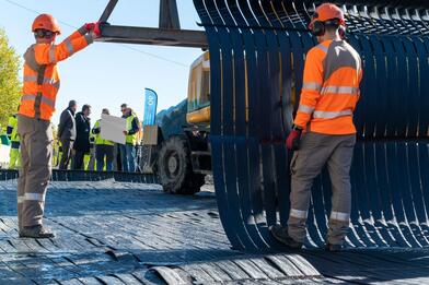 Visite des chantiers du pont de la Faye à Daluis et de la chaussée des Blanqueries à Puget-Théniers Visite des chantiers du pont de la Faye à Daluis et de la chaussée des Blanqueries à Puget-Théniers